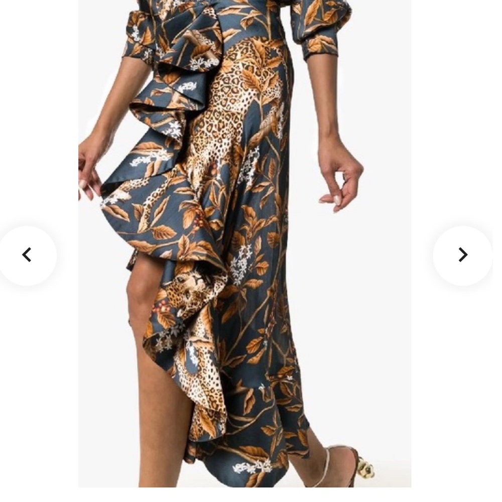 NWOT  Johanna Ortiz Elegant Floral Print Dress - Picture 9 of 16